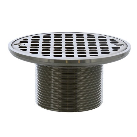 Jones Stephens Brushed Nickel 2in. Metal Spud with 4in. Round Strainer D6098BN